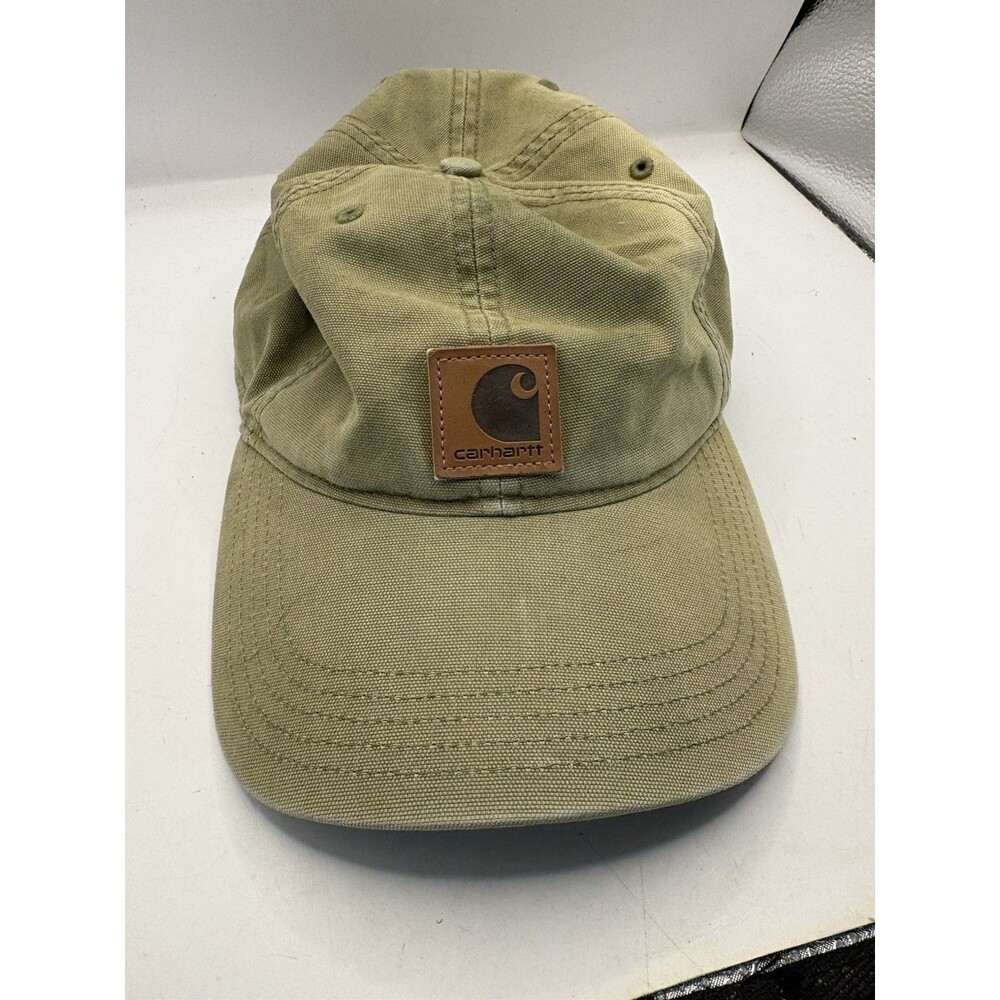 Carhartt Men’s Khaki Baseball Cap Hat - Solid Pattern, One Size Fit Adjustable